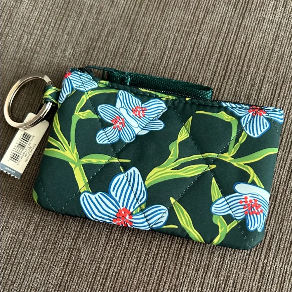 VERA BRADLEY Zip ID Case Ultralight card holder coin purse Charlotte Stems NWT